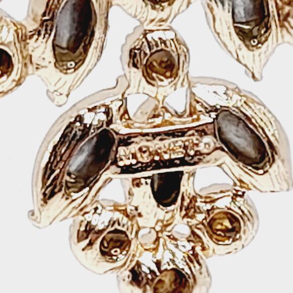 MONET Rhinestone Chandelier Earrings – Wedding / Holiday Glam - Picture 6 of 14